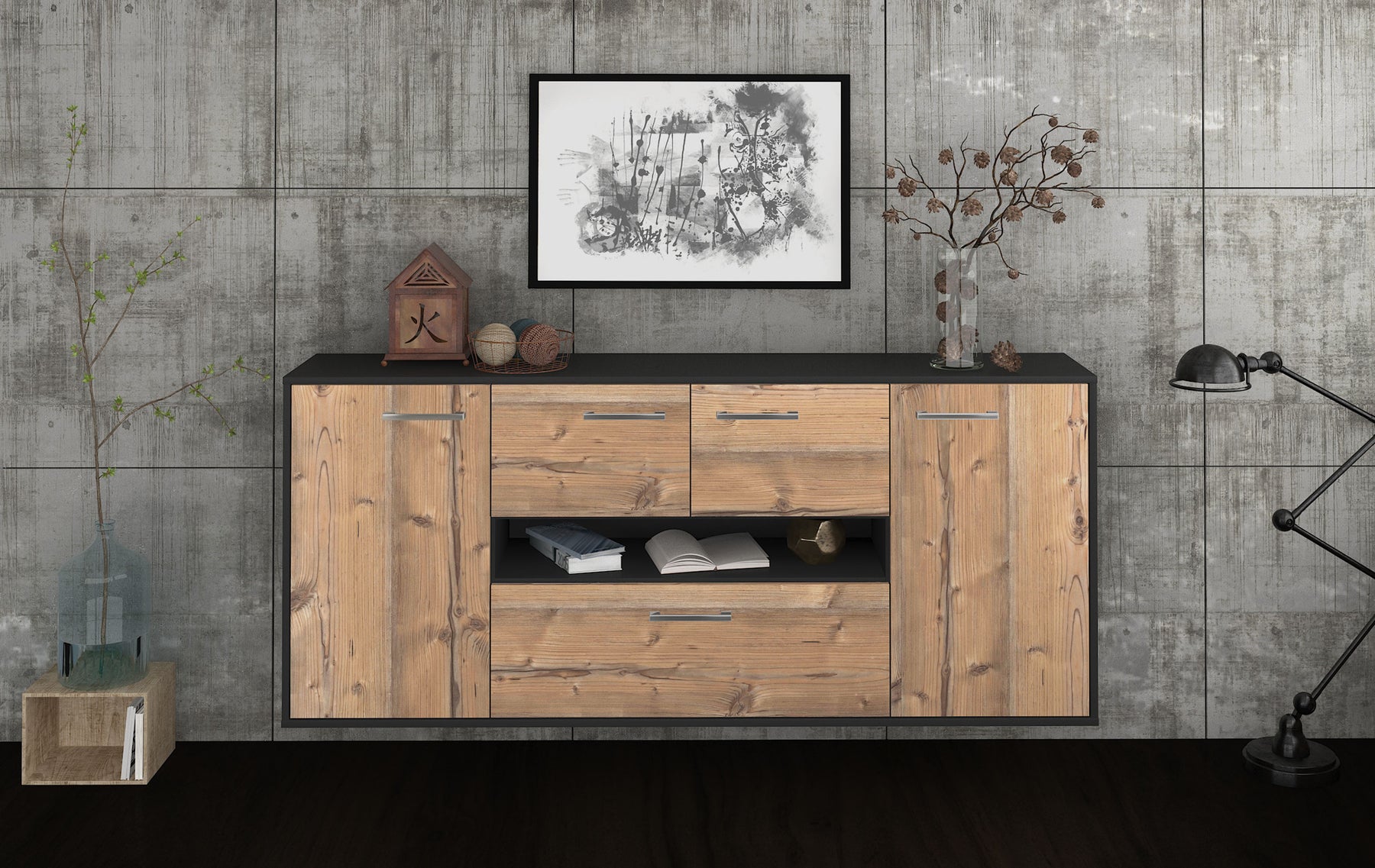 Sideboard Warren, Pinie Studio (180x79x35cm) - Dekati GmbH