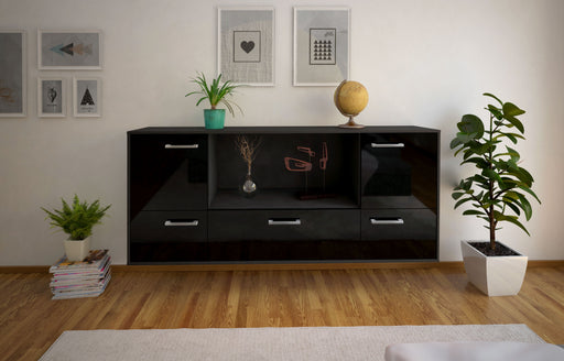 Sideboard Sunnyvale, Schwarz Studio (180x79x35cm) - Dekati GmbH