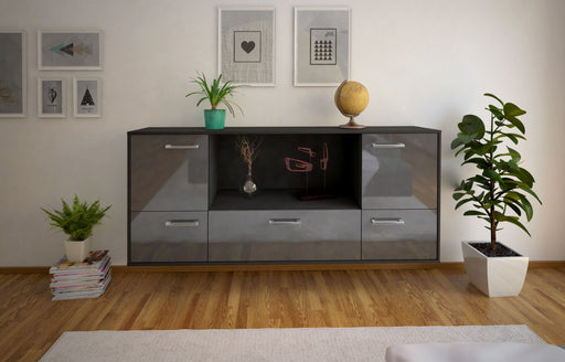 Sideboard Sunnyvale, Grau Studio (180x79x35cm) - Dekati GmbH