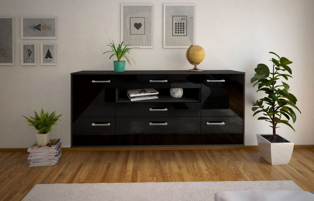 Sideboard Savannah, Schwarz Studio (180x79x35cm) - Dekati GmbH