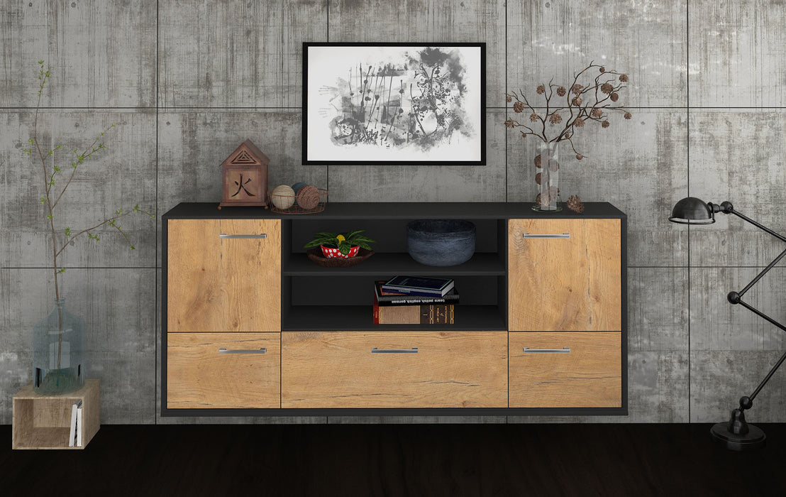 Sideboard Sterling Heights, Eiche Studio (180x79x35cm) - Dekati GmbH