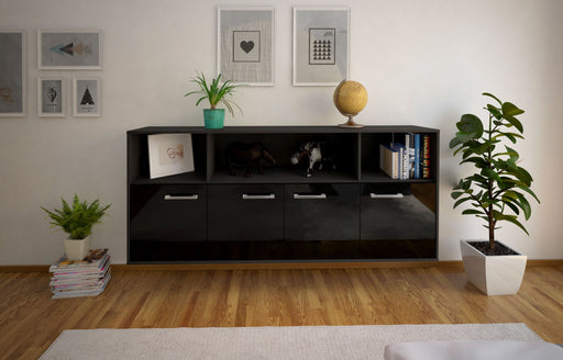 Sideboard Columbia, Schwarz Studio (180x79x35cm) - Dekati GmbH