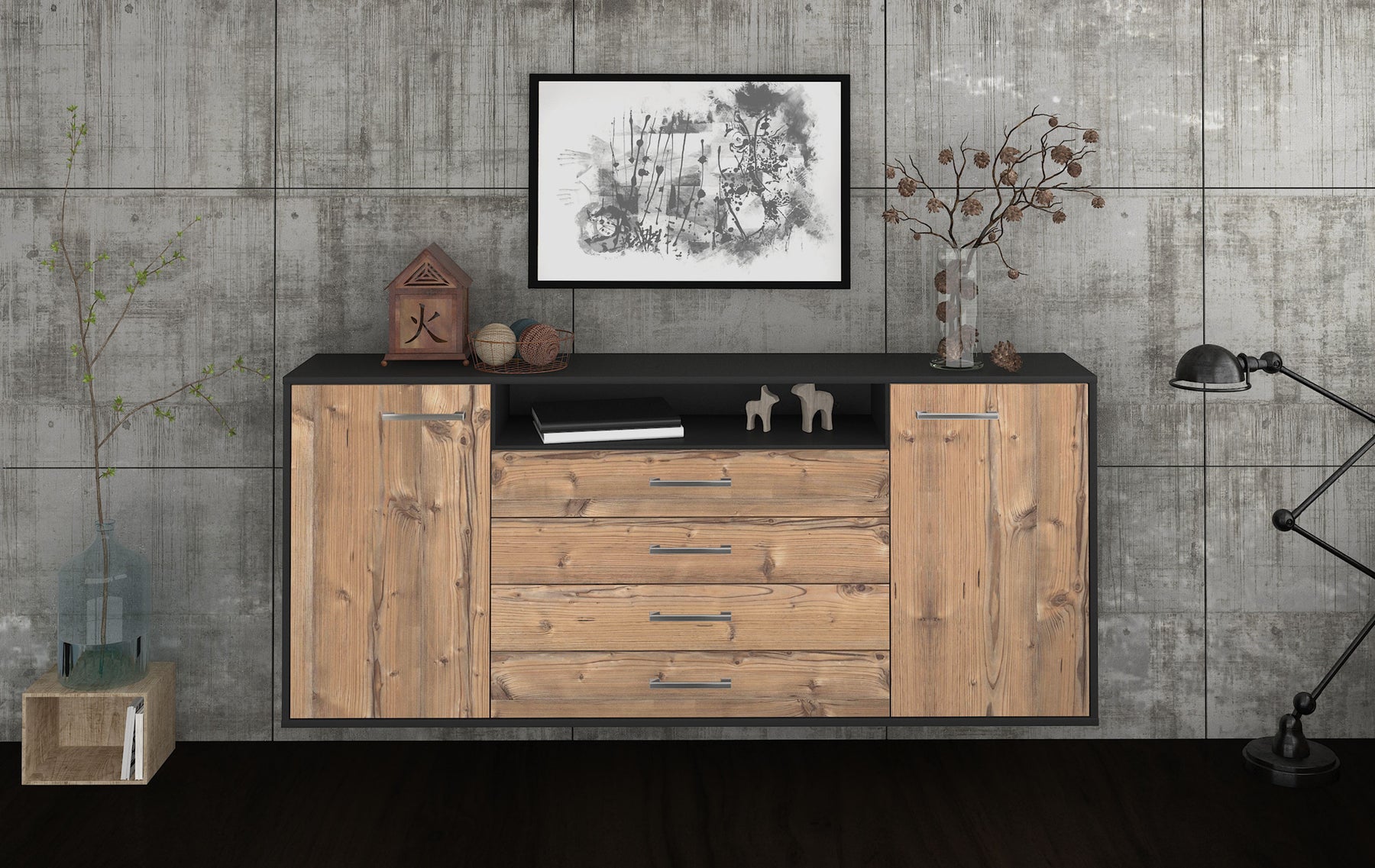 Sideboard New Haven, Pinie Studio (180x79x35cm) - Dekati GmbH