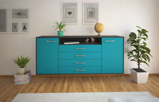 Sideboard New Haven, Tuerkis Studio (180x79x35cm) - Dekati GmbH