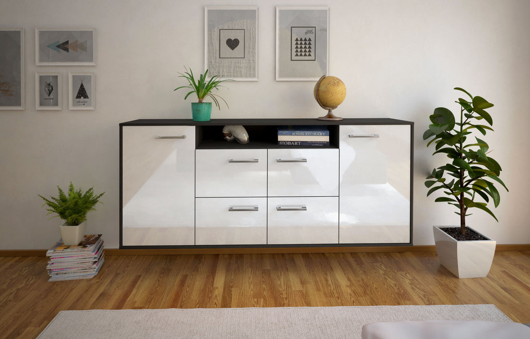 Sideboard Carrollton, Weiß Studio (180x79x35cm) - Dekati GmbH