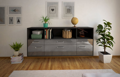 Sideboard Cary, Grau Studio (180x79x35cm) - Dekati GmbH