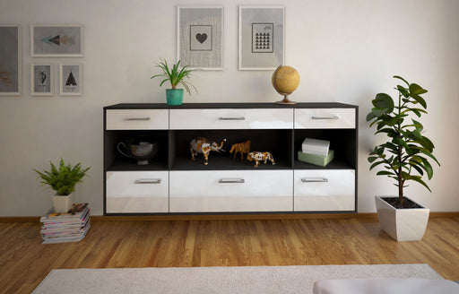 Sideboard Clarksville, Weiß Studio (180x79x35cm) - Dekati GmbH