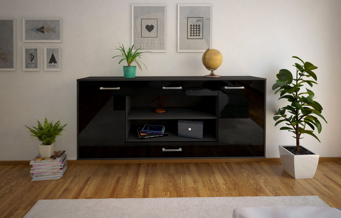 Sideboard Olathe, Schwarz Studio (180x79x35cm) - Dekati GmbH