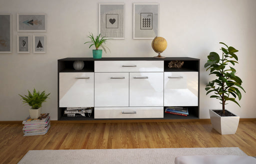 Sideboard Evansville, Weiß Studio (180x79x35cm) - Dekati GmbH