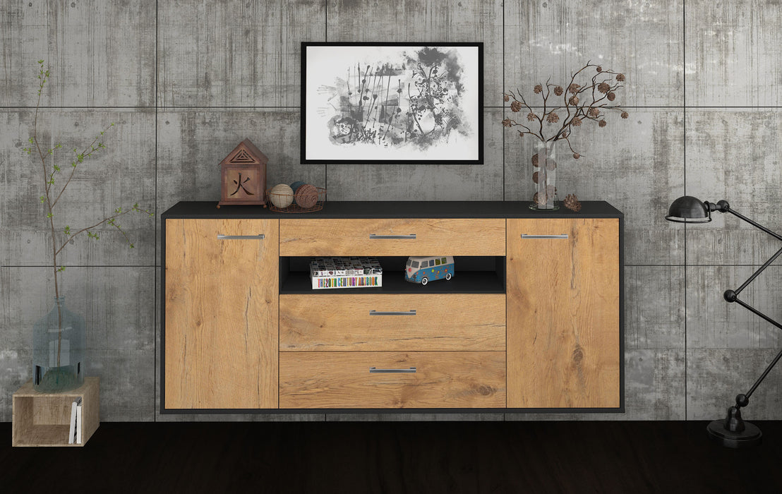 Sideboard Vallejo, Eiche Studio (180x79x35cm) - Dekati GmbH