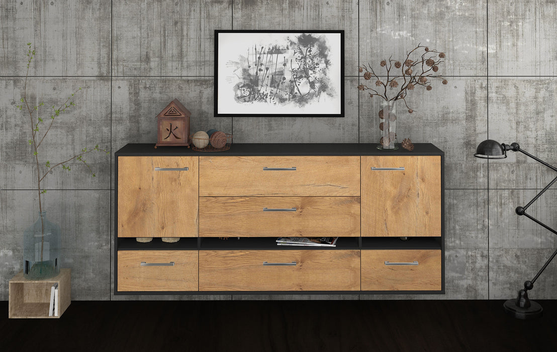 Sideboard Athens, Eiche Studio (180x79x35cm) - Dekati GmbH