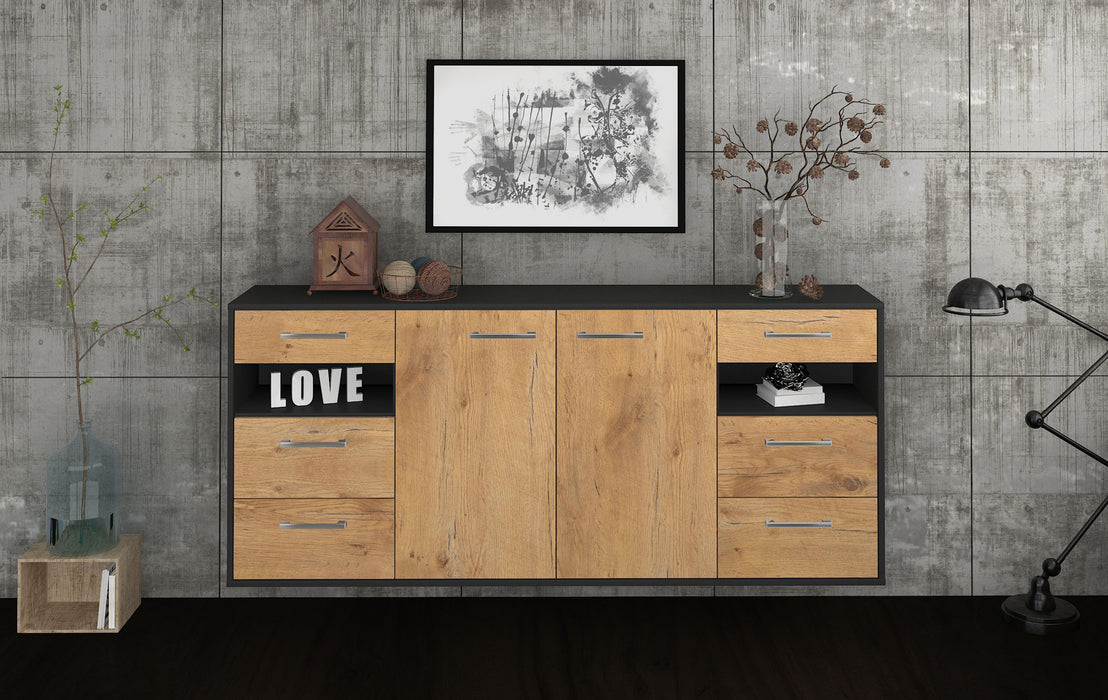 Sideboard Thornton, Eiche Studio (180x79x35cm) - Dekati GmbH