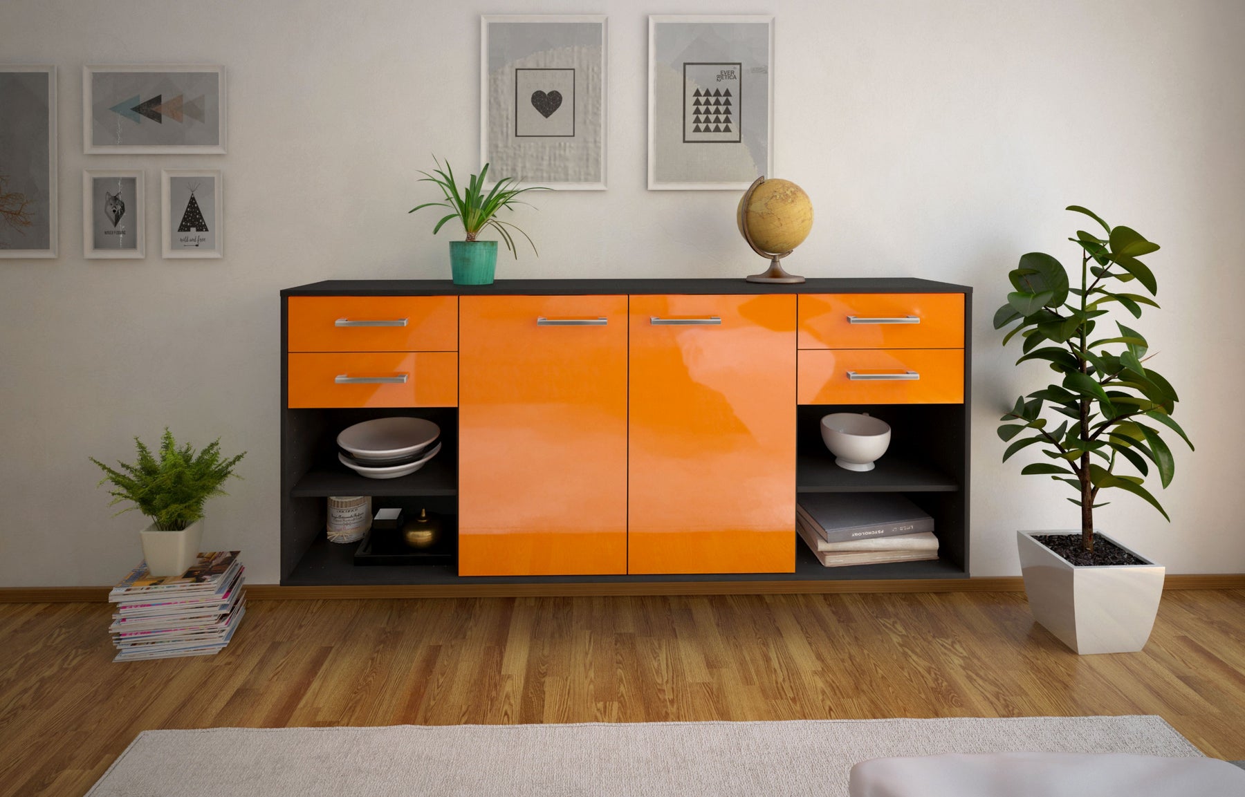 Sideboard Independence, Orange Studio (180x79x35cm) - Dekati GmbH