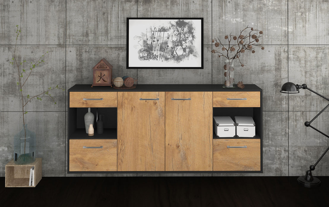 Sideboard Charleston, Eiche Studio (180x79x35cm) - Dekati GmbH