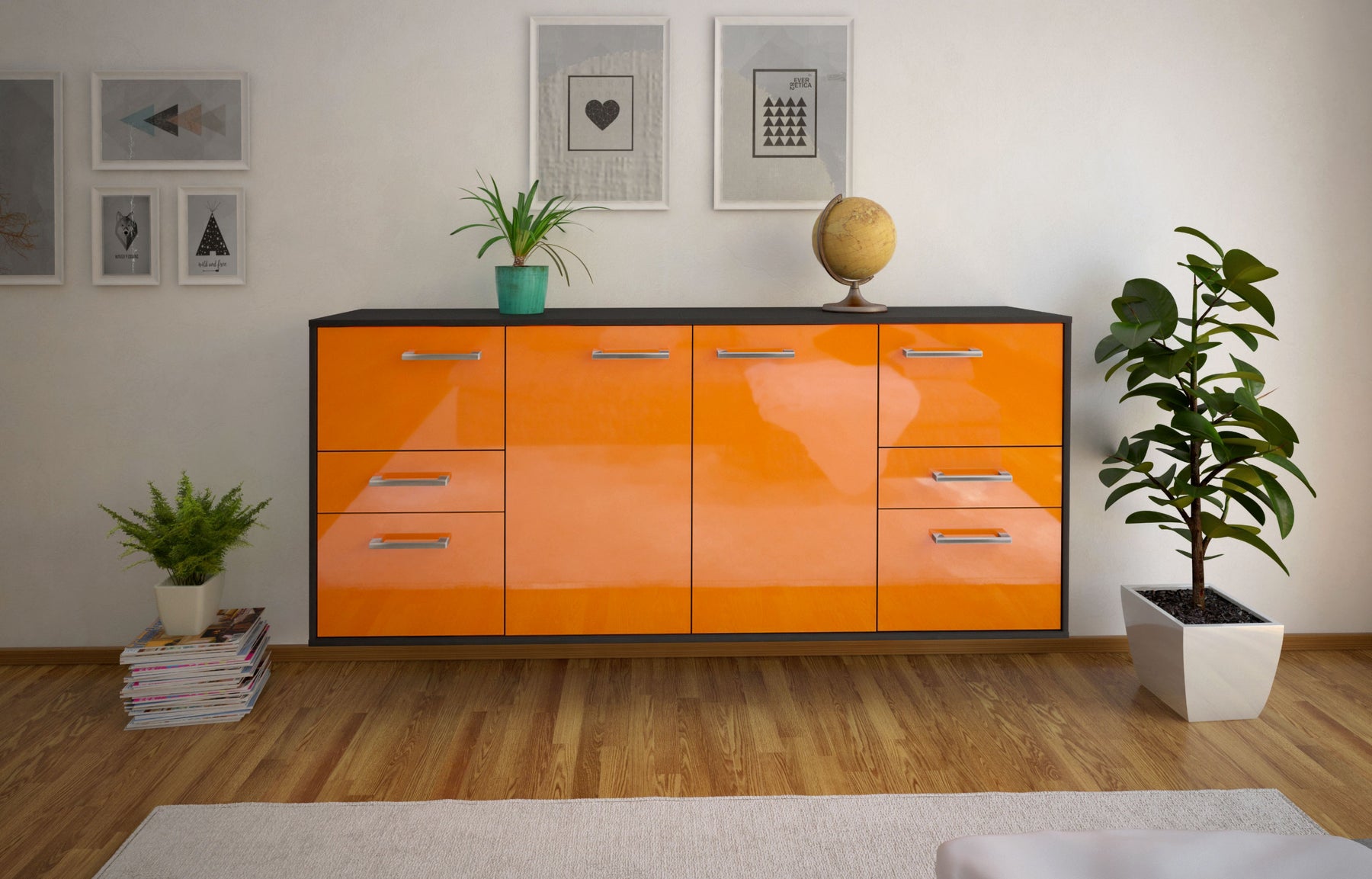 Sideboard Beaumont, Orange Studio (180x79x35cm) - Dekati GmbH