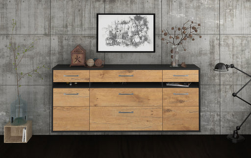 Sideboard Manchester, Eiche Studio (180x79x35cm) - Dekati GmbH