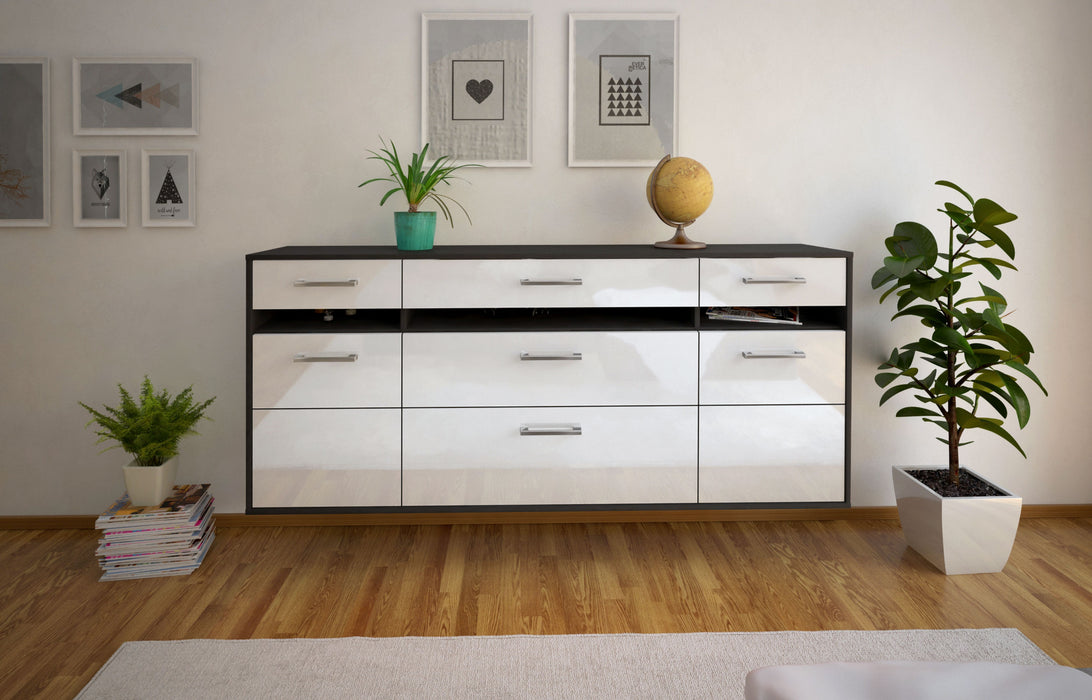 Sideboard Manchester, Weiß Studio (180x79x35cm) - Dekati GmbH