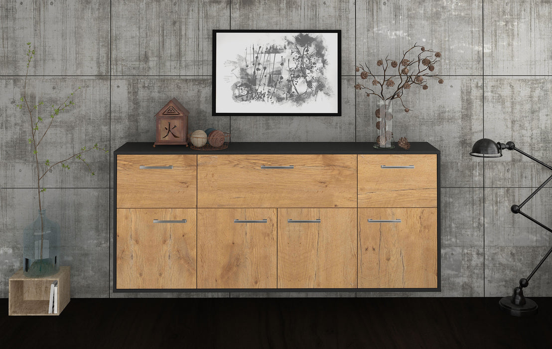 Sideboard Roseville, Eiche Studio (180x79x35cm) - Dekati GmbH