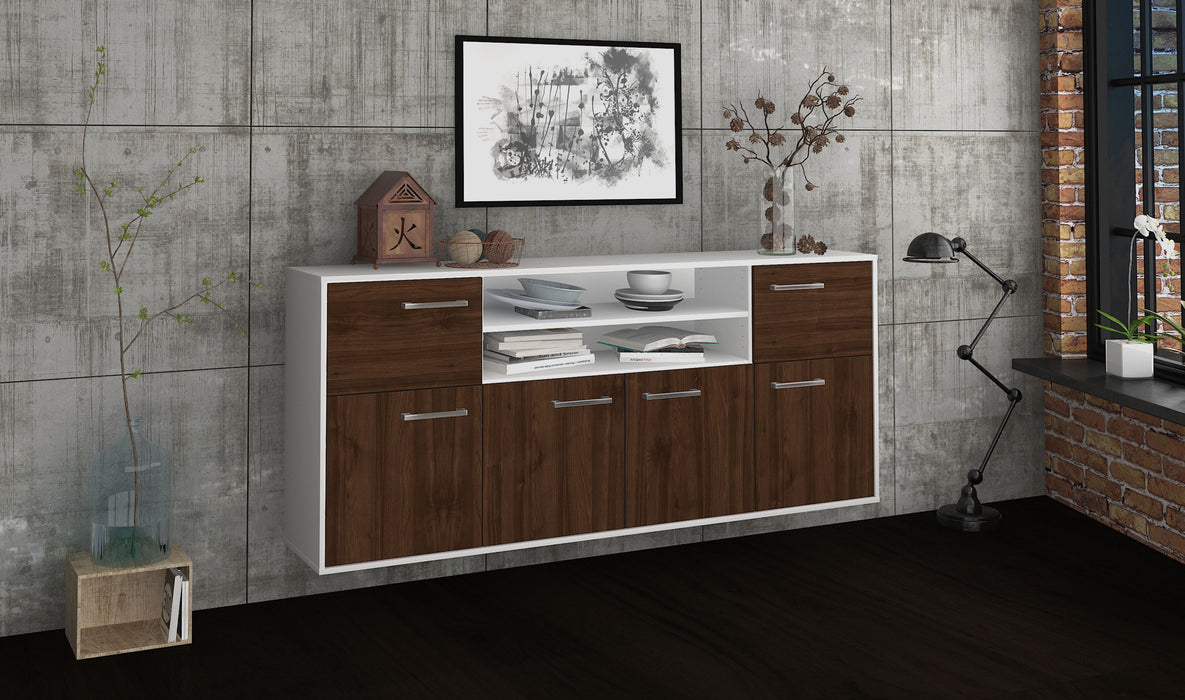 Sideboard Cedar Rapids, Walnuss Front (180x79x35cm) - Dekati GmbH