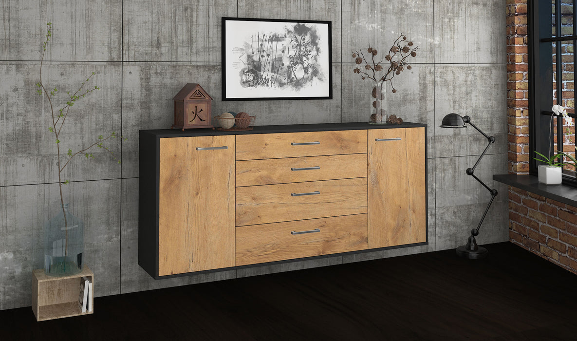 Sideboard Bridgeport, Eiche Front (180x79x35cm) - Dekati GmbH