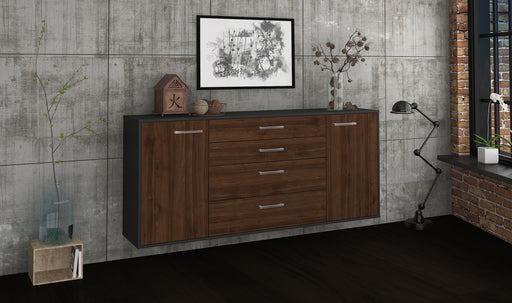 Sideboard Bridgeport, Walnuss Front (180x79x35cm) - Dekati GmbH