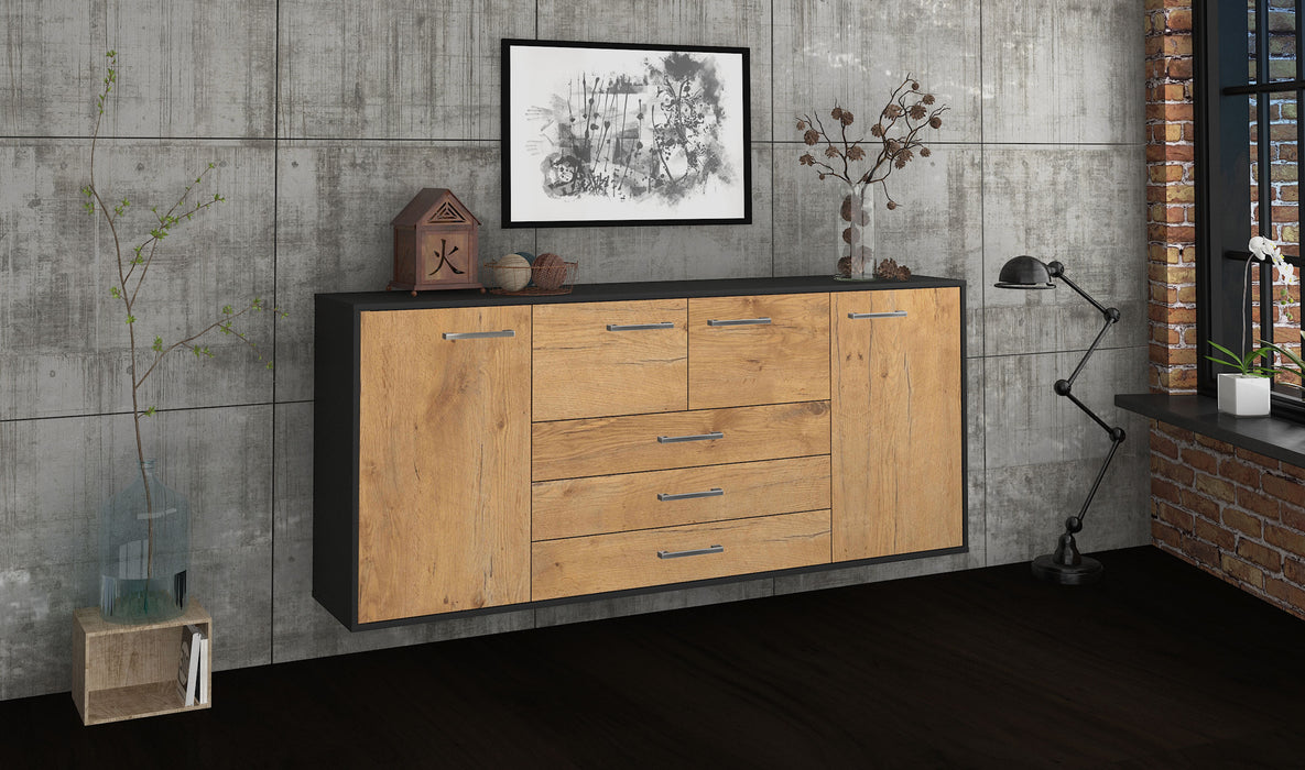 Sideboard Metairie, Eiche Front (180x79x35cm) - Dekati GmbH