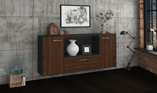 Sideboard Fort Collins, Walnuss Front (180x79x35cm) - Dekati GmbH