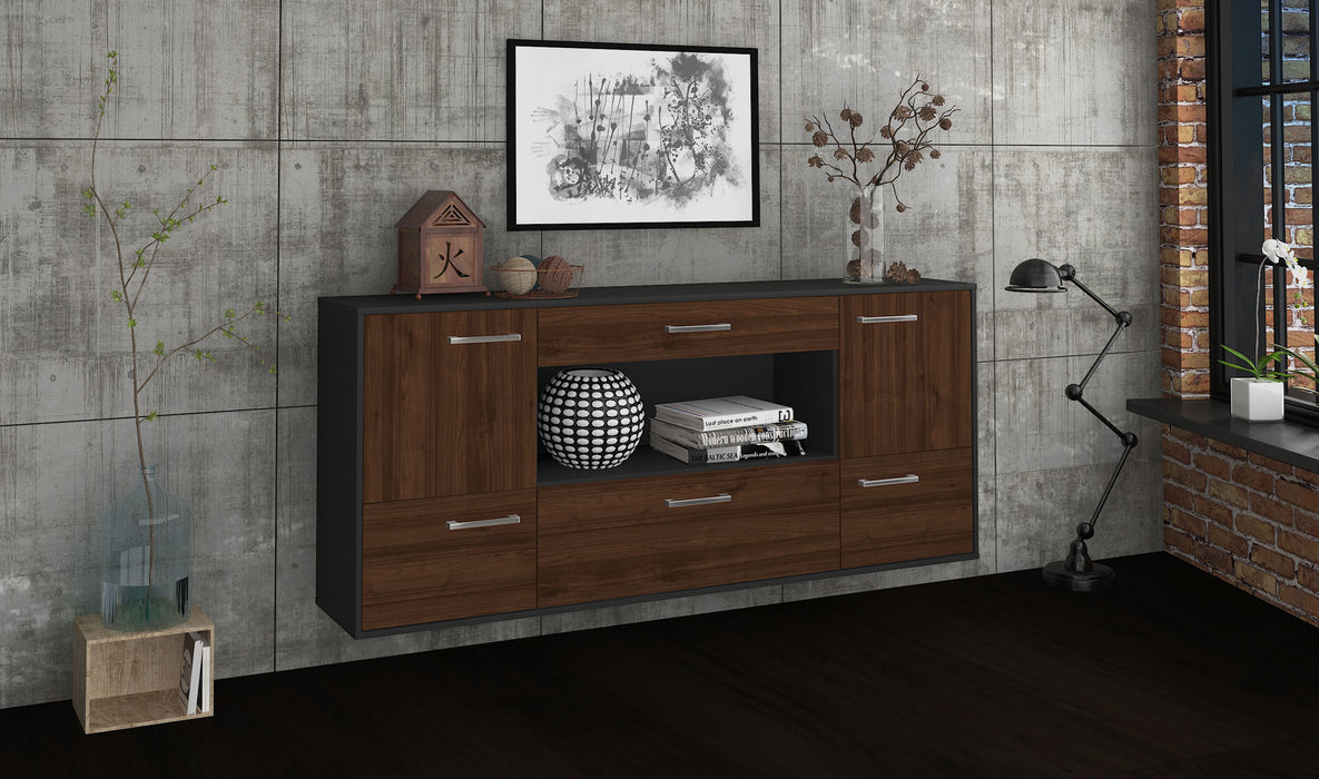 Sideboard East Los Angeles, Walnuss Front (180x79x35cm) - Dekati GmbH