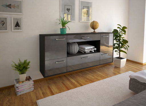 Sideboard East Los Angeles, Grau Front (180x79x35cm) - Dekati GmbH