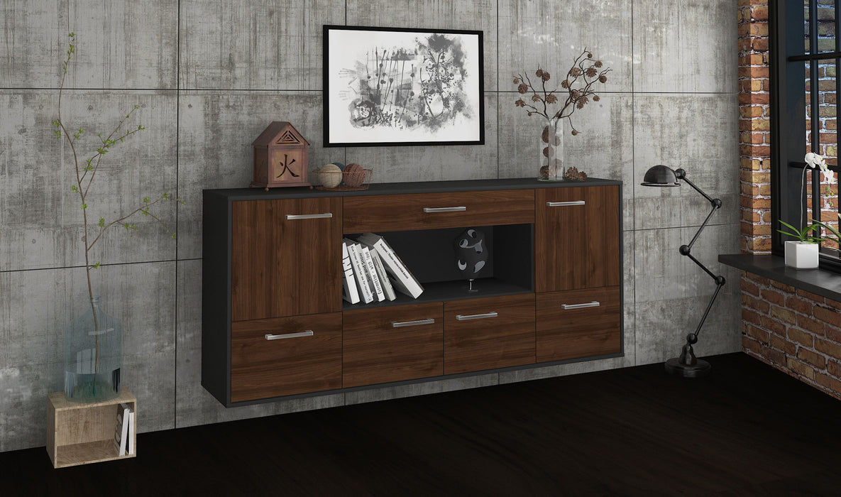 Sideboard Fullerton, Walnuss Front (180x79x35cm) - Dekati GmbH