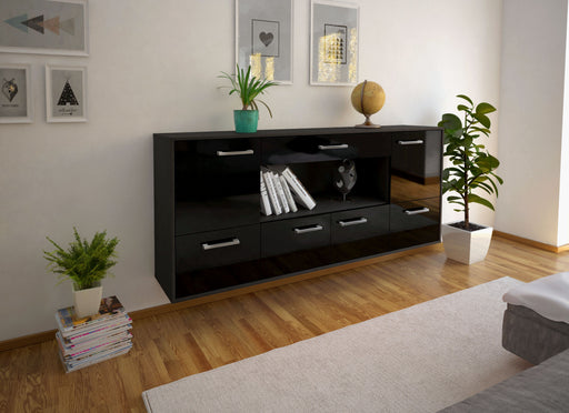 Sideboard Fullerton, Schwarz Front (180x79x35cm) - Dekati GmbH