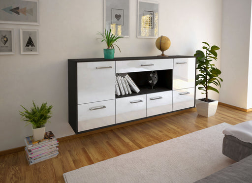 Sideboard Fullerton, Weiß Front (180x79x35cm) - Dekati GmbH