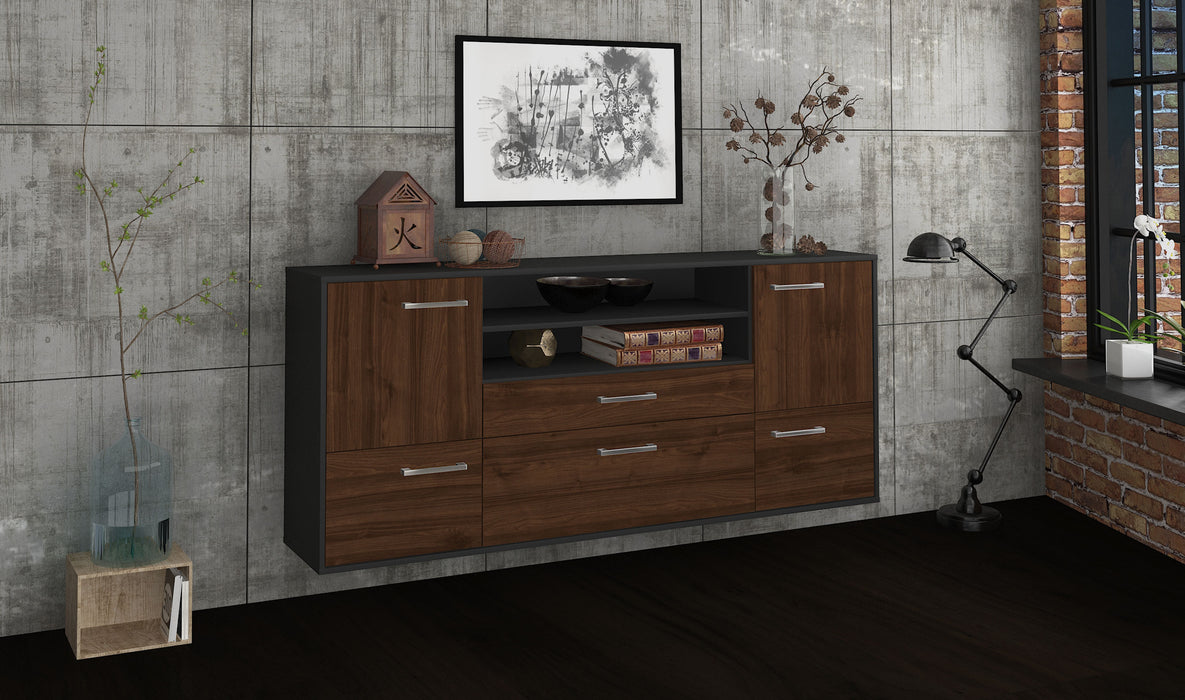 Sideboard Elk Grove, Walnuss Front (180x79x35cm) - Dekati GmbH