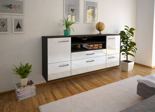 Sideboard Elk Grove, Weiß Front (180x79x35cm) - Dekati GmbH