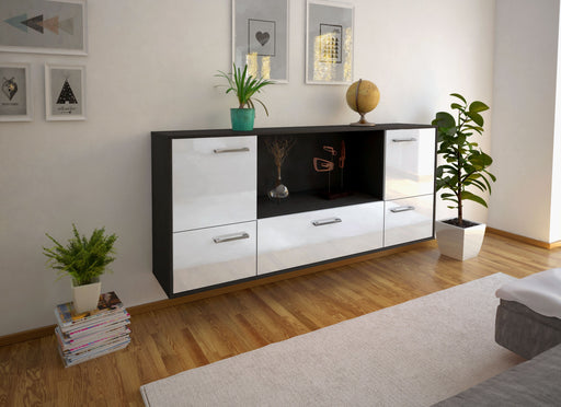 Sideboard Sunnyvale, Weiß Front (180x79x35cm) - Dekati GmbH