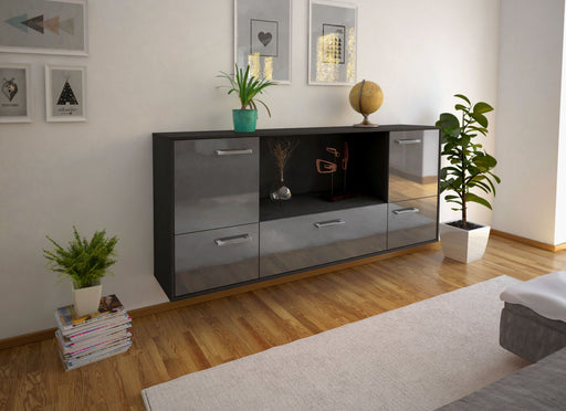 Sideboard Sunnyvale, Grau Front (180x79x35cm) - Dekati GmbH