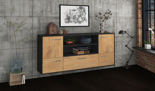 Sideboard Sterling Heights, Eiche Front (180x79x35cm) - Dekati GmbH