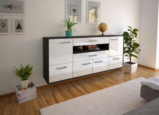 Sideboard McAllen, Weiß Front (180x79x35cm) - Dekati GmbH