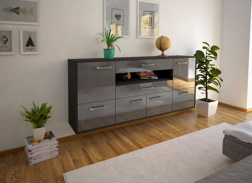 Sideboard McAllen, Grau Front (180x79x35cm) - Dekati GmbH