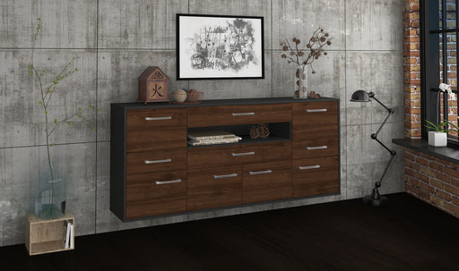 Sideboard Coral Springs, Walnuss Front (180x79x35cm) - Dekati GmbH