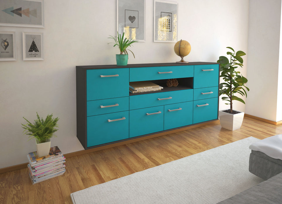 Sideboard Coral Springs, Tuerkis Front (180x79x35cm) - Dekati GmbH