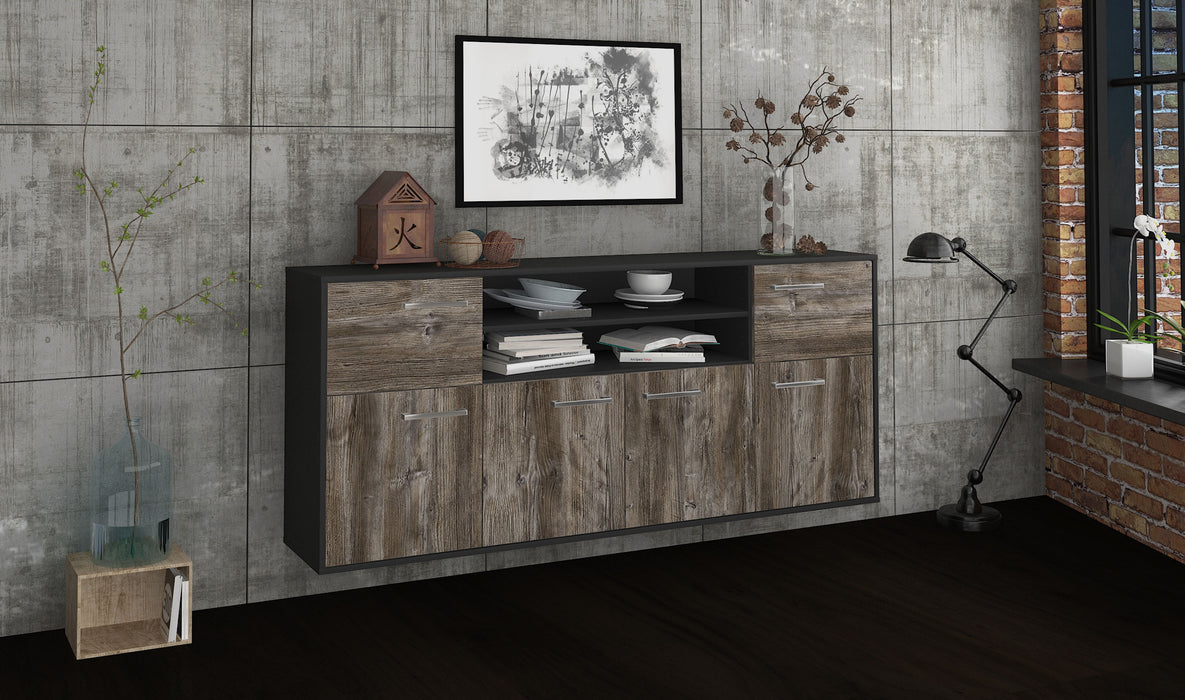 Sideboard Cedar Rapids, Treibholz Front (180x79x35cm) - Dekati GmbH