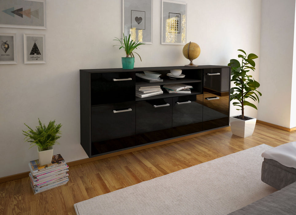 Sideboard Cedar Rapids, Schwarz Front (180x79x35cm) - Dekati GmbH