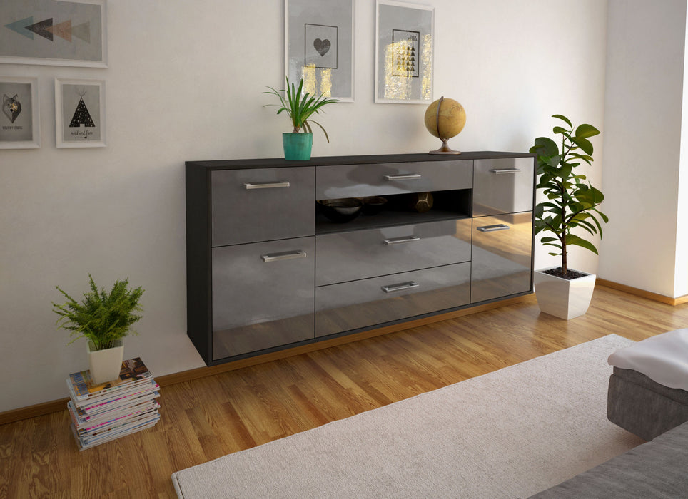 Sideboard Elizabeth, Grau Front (180x79x35cm) - Dekati GmbH