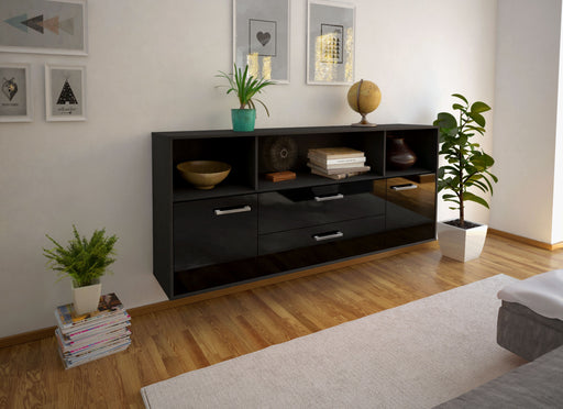 Sideboard Hartford, Schwarz Front (180x79x35cm) - Dekati GmbH