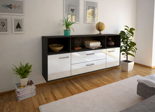 Sideboard Hartford, Weiß Front (180x79x35cm) - Dekati GmbH