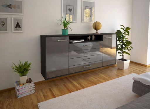 Sideboard New Haven, Grau Front (180x79x35cm) - Dekati GmbH