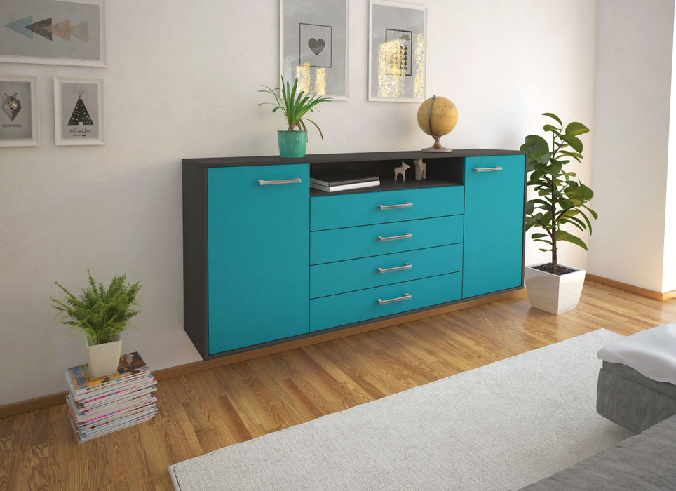 Sideboard New Haven, Tuerkis Front (180x79x35cm) - Dekati GmbH