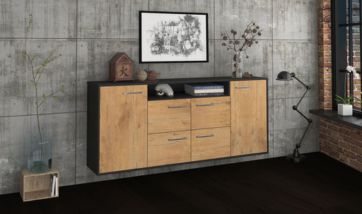 Sideboard Carrollton, Eiche Front (180x79x35cm) - Dekati GmbH