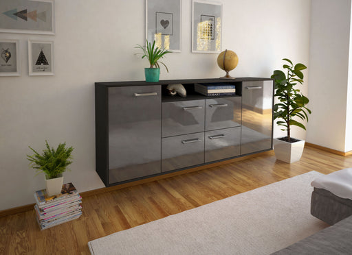 Sideboard Carrollton, Grau Front (180x79x35cm) - Dekati GmbH